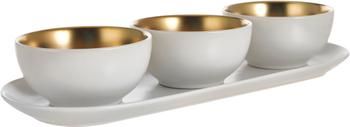 Dipschälchen Glitz in Weiß/Gold, 4er-Set