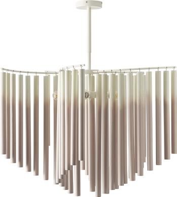 Grand plafonnier design blanc/gris Coralie