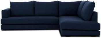 Divano angolare in tessuto blu scuro Tribeca