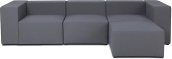 Zewnętrzna sofa modułowa z pufem Lennon (4-osobowa)