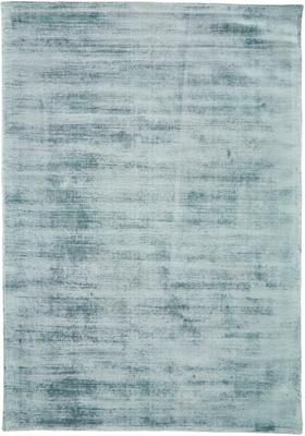 Tapis bleu de glace en viscose tissé main Jane