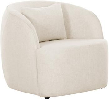 Fauteuil cocktail en tissu bouclé blanc Elodie