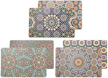 Manteles individuales de plástico Marrakesch Doubleface, 6 uds.