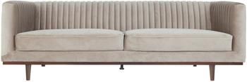 Sofa z aksamitu z drewnianymi nogami Dante (3-osobowa)