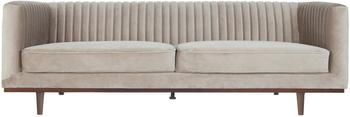 Canapé 3 places velours beige Dante