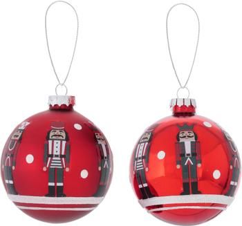 Weihnachtskugeln Nutcracker Ø 8 cm, 2 Stück
