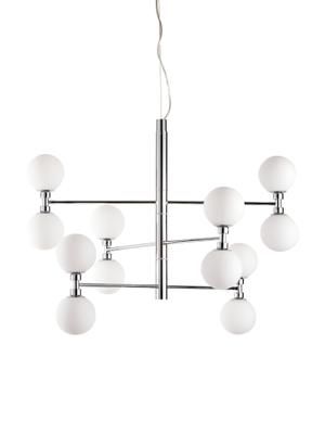Grote hanglamp Grover met glazen bollen in zilverkleur