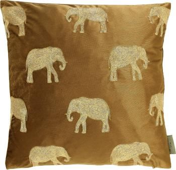 Coussin 45x45 velours brodé Elephant