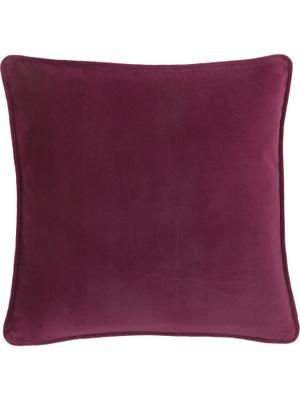 Housse de coussin velours lie de vin Dana