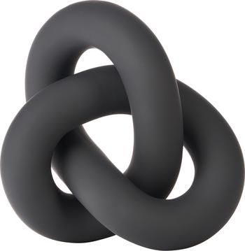 Deko-Objekt Knot aus Keramik in Schwarz