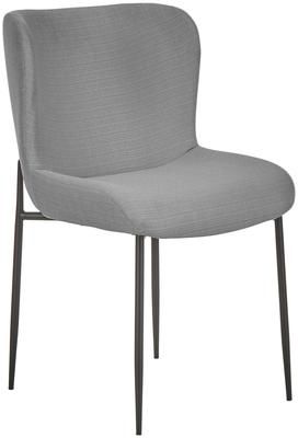 Chaise rembourrée grise Tess