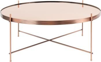 Runder Couchtisch Cupid mit Glasplatte