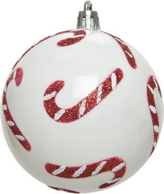 Onbreekbare kerstballen Candy Ø 8 cm, 12 stuks