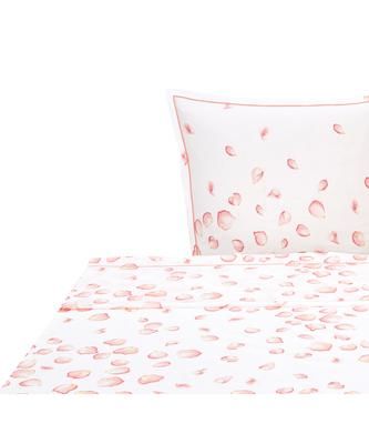 Drap plat en satin de coton Petales