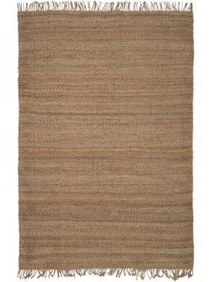 Handgefertigter Jute-Teppich Naturals mit Fransen