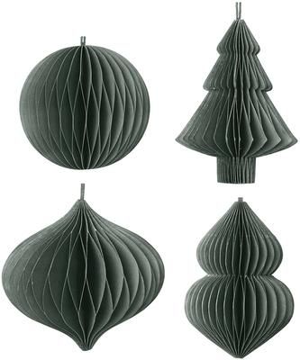 Kerstboomhangers Viola H 10 cm, 4 stuks