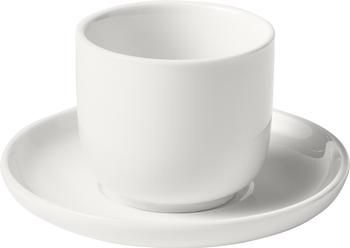 Tasses à espresso en porcelaine avec sous-tasses Nessa, 4 pièces
