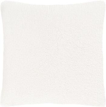 Zachte teddy-kussenhoes Mille in crème kleur
