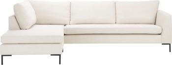 Ecksofa Luna in Beige mit Metall-Füßen