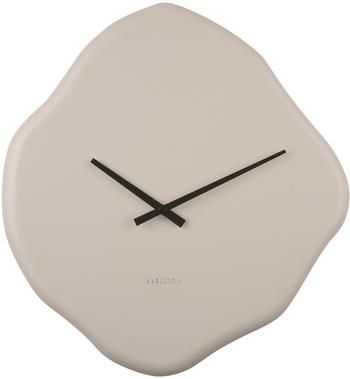 Wanduhr Organic Diamond in organischer Form in Beige