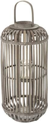 Laterne Cylinder in Grau