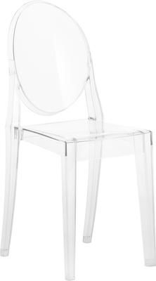 Chaise transparente en plastique Victoria Ghost