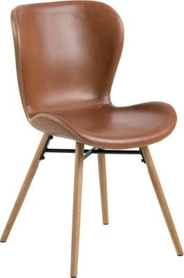 Chaises en cuir synthétique rembourrées Batilda, 2 pièces