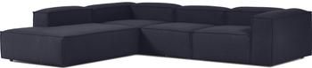 Canapé d'angle XL modulable bleu Lennon