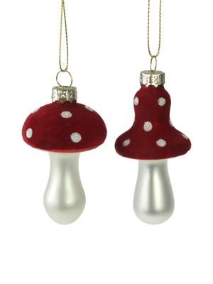 Baumanhänger Mushrooms H 7 cm, 2 Stück