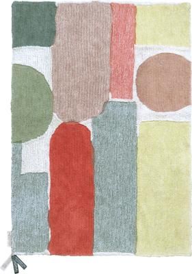 Tappeto in lana lavabile con motivo colorato Woolable Abstra