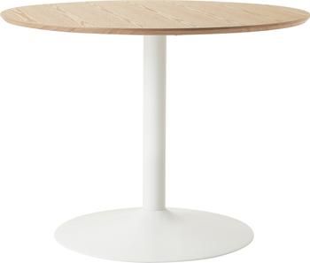 Table ronde avec placage en frêne Menorca, Ø 100 cm
