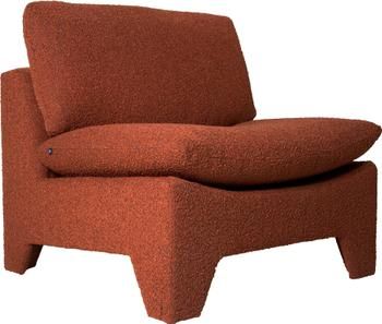Fauteuil lounge blanc terracotta Karl