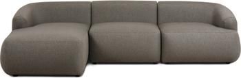 Canapé d'angle modulable gris Sofia
