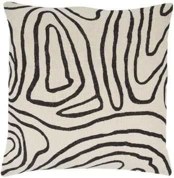 Federa arredo color bianco crema/nero Nomad