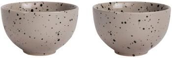 Handgefertigte Schälchen Ditte in Grau, 2-er Set