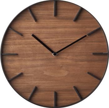 Horloge murale bois foncé Rin