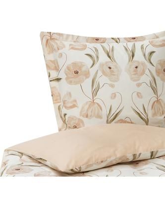 Parure copripiumino in raso di cotone organico design Aimee di Candice Grey Aimee