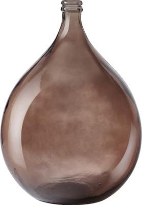 Vase de sol en verre recyclé brun foncé Dante