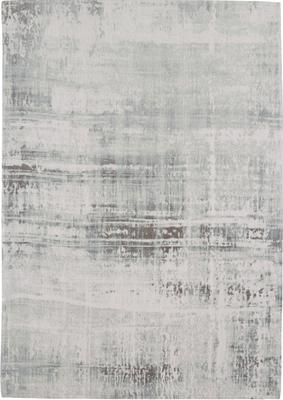 Tapis gris argent/bleu-gris coton tissé à plat Louisa