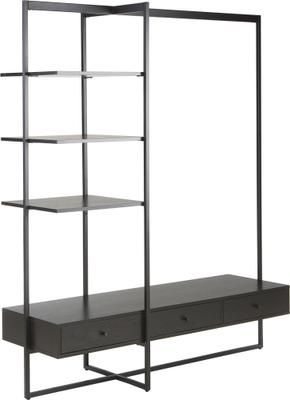 Armoire ouverte noire Pacey