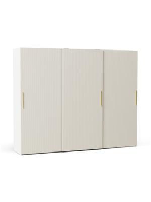Armadio componibile beige con ante scorrevoli Simone, largh. 300 cm, in diverse varianti