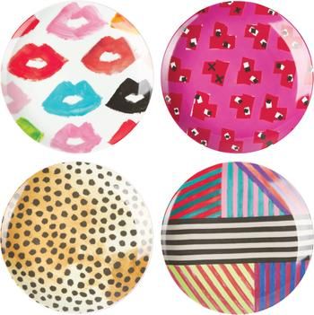 Designer Frühstücksteller Carol aus Porzellan, 4er-Set