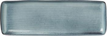 Plat de service artisanal grès Nordic Sea, 35 x 13 cm