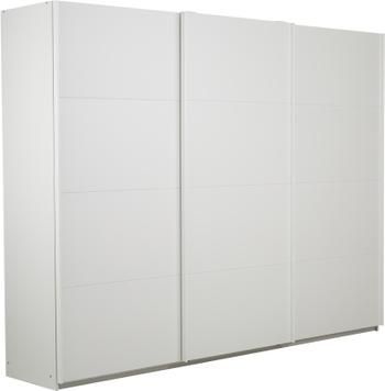 Schwebetürenschrank Mia in Weiß, 3-türig
