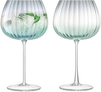 Verre à vin avec dégradé de couleurs et rainures Dusk, 2 élém.