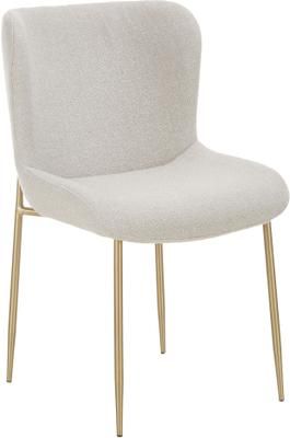 Chaise en tissu bouclé rembourrée Tess
