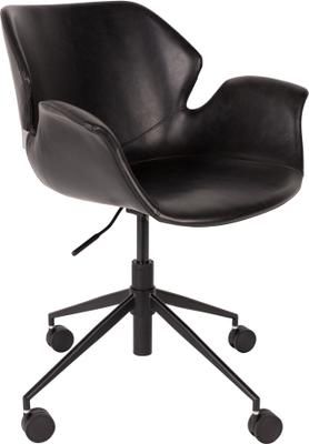 Chaise de bureau en cuir synthétique à hauteur ajustable Nikki