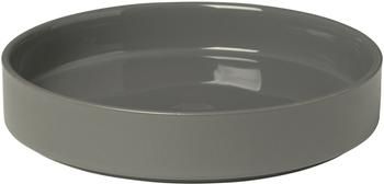 Assiette creuse gris foncé mat/brillant Pilar, 6 pièces