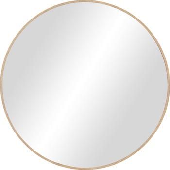Kulaté nástěnné zrcadlo s dřevěným rámem Avery