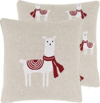Housse de coussin réversible tricotée Alpaka